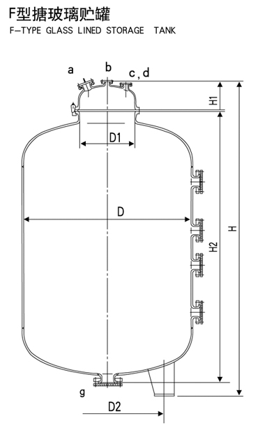 搪玻璃壓力容器儲(chǔ)罐10000L